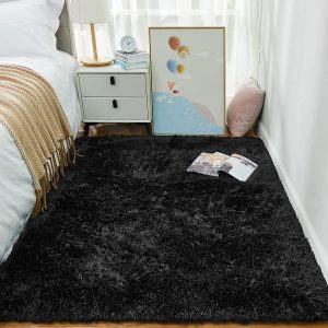 Ophanie Black Area Rugs for Bedroom